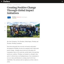 Workday BrandVoice: Creating Positive Change Through Global Impact Initiatives