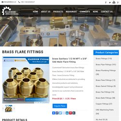 brass Sanitary 1/2 IN NPT x 3/8" SAE Male Flare Fitting
