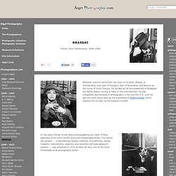 BRASSAI / Biography & Images - Atget Photography.com / Books
