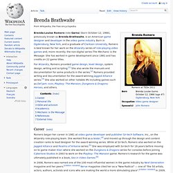 BRENDA BRATHWAITE - Game Designer and Developer