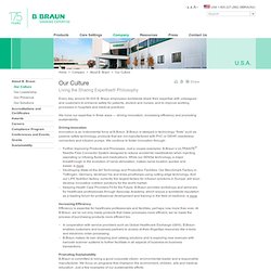 B. Braun Medical Inc. - Company - About B. Braun - Our Culture