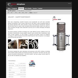 Brauner Microphones: Products: Valvet