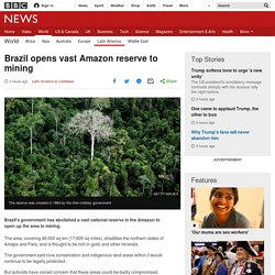 Brazil opens vast Amazon reserve to mining