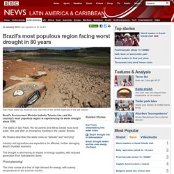 Brazil's most populous region facing worst drought in 80 years
