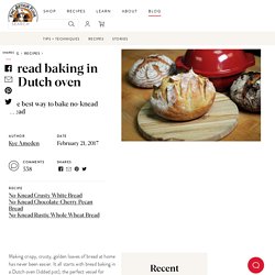 Bread baking in a Dutch oven