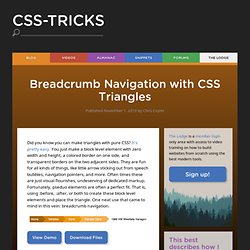 Breadcrumb Navigation with CSS Triangles