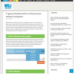 7 jquery breadcrumbs to enhance your website navigation