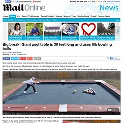 Big break! Giant pool table is 30 feet long and uses 6lb bowling balls