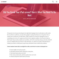 Did You Break Your iPad screen? Here’s What You Need To Do Next