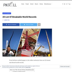 20 List Of Breakable World Records - PikRoll