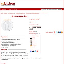 Breakfast Burritos Crockpot Recipe #21102 from CDKitchen
