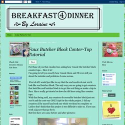 Faux Butcher Block Conter-Top Tutorial