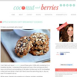 Apple & Raisin Oaty Breakfast Cookies - Coconut and Berries