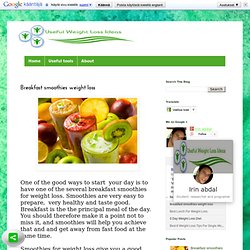 Breakfast smoothies weight loss