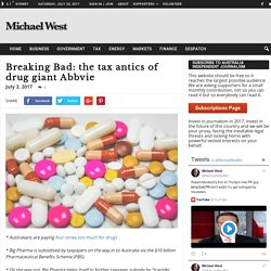 Breaking Bad: the tax antics of drug giant Abbvie