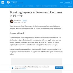Breaking layouts in Rows and Columns in Flutter – Flutter Community