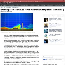 Breaking deep-sea waves reveal mechanism for global ocean mixing