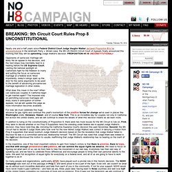 BREAKING: 9th Circuit Court Rules Prop 8 UNCONSTITUTIONAL