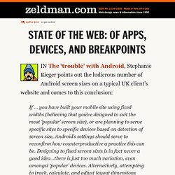 State of the web: of apps, devices, and breakpoints