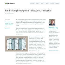 Re-thinking Breakpoints in Responsive Design