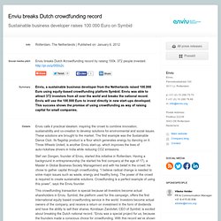 Enviu breaks Dutch crowdfunding record - Enviu (press release)
