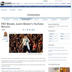 PSY Breaks Justin Bieber’s YouTube Record