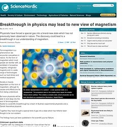 Breakthrough in physics may lead to new view of magnetism