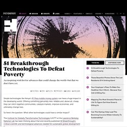 51 Breakthrough Technologies To Defeat Poverty