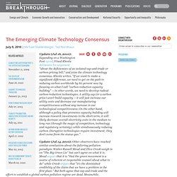 The Emerging Climate Technology Consensus