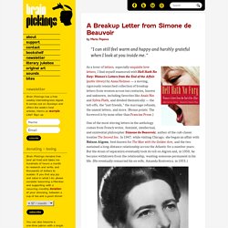A Breakup Letter from Simone de Beauvoir