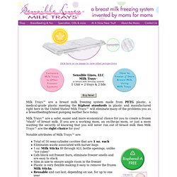 Breast milk freezer trays by Sensible Lines,LLC