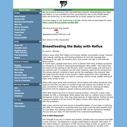 Breastfeeding your baby with acid reflux