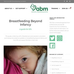 Breastfeeding Beyond Infancy a GP Guide - ABM
