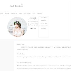 Benefits of Breastfeeding to Mums and Newborn Babies » Dadi Precious – Your Family Photographer