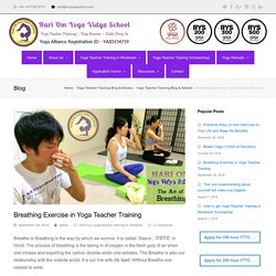 Breathing Exercise in Yoga Teacher Training - Hari Om Yoga Vidya School
