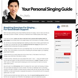 Breathing Exercises For Singing