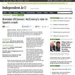 Brendan O'Connor: McCreevy's role in Spain's crash - Comment, Opinion