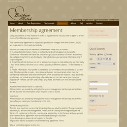 Agreement - BrethrenMatch.com - connecting single born again believers/ christians worldwide