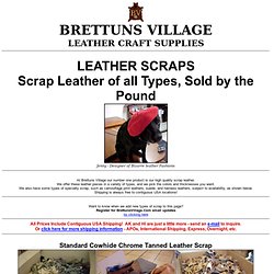 Scrap and Remnant Leather Pieces For Sale