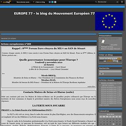 brèves européennes n°265 - le blog europe77