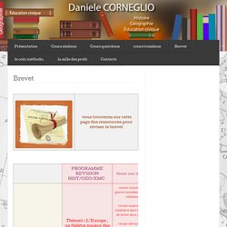 Brevet « DANIELE CORNEGLIO,HISTOIRE,GEOGRAPHIE,COLLEGE LA GUICHARDE,COURS,EDUCATION CIVIQUE,TOULON