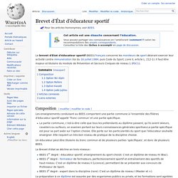 Brevet d'État d'éducateur sportif