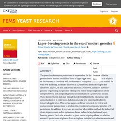 Lager-brewing yeasts in the era of modern genetics