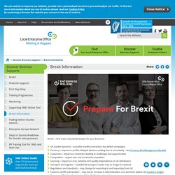 Brexit Information - Local Enterprise Office