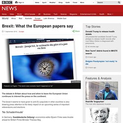 Brexit: What the European papers say