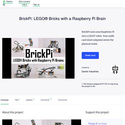 BrickPi: LEGO® Bricks with a Raspberry Pi Brain by Dexter Industries