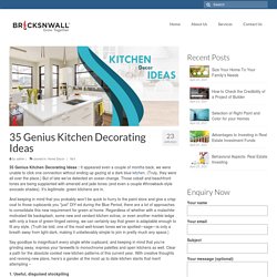 35 Genius Kitchen Decorating Ideas