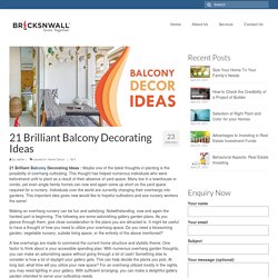 21 Brilliant Balcony Decorating Ideas