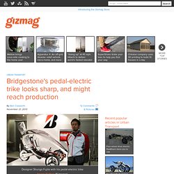 Bridgestone's pedal-electric trike looks sharp, and might reach production