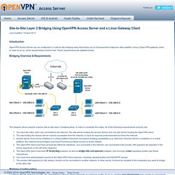 Site-to-Site Layer 2 Bridging Using OpenVPN Access Server and a Linux Gateway Client